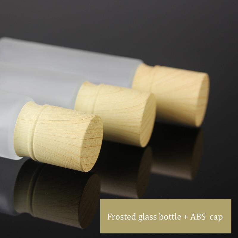 Imitation wood grain frosted glass bottle set (3)