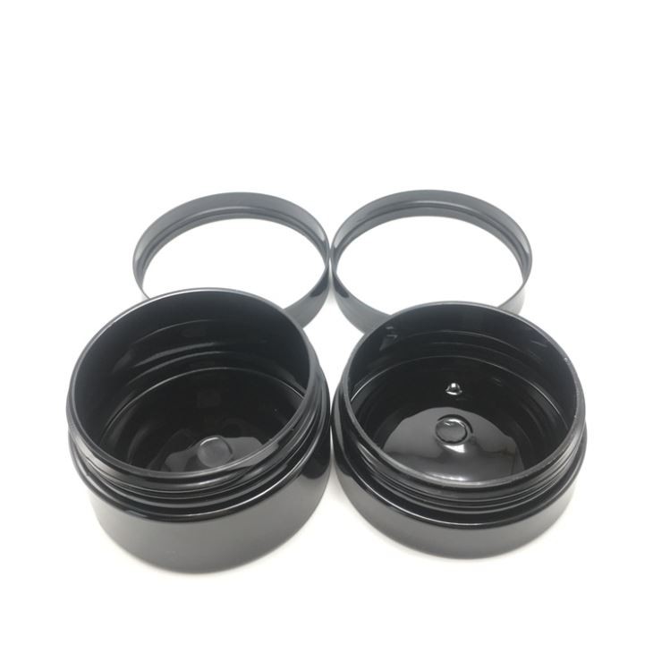Black Plastic Cream Jar
